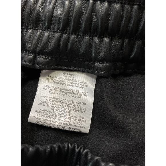 Bcbgeneration Black Faux Leather Jogger Size S - Picture 5 of 5